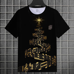 T-shirts à manches courtes pour hommes de haute qualité, respirants, personnalisables, imprimés par transfert thermique, col rond, 100% coton - Product Image 2