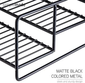 Estante de Cocina Metálico Negro de 2 Niveles para Especias, Organizador de Almacenamiento - Product Image 4
