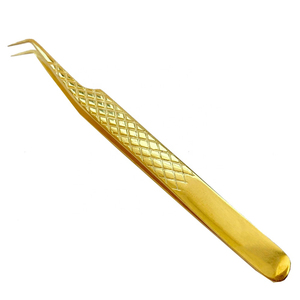 Pince à épiler en acier inoxydable de haute qualité pour cils, avec logo personnalisé, pointe en fibre, outils de beauté à marque privée, vente en gros - Product Image 5