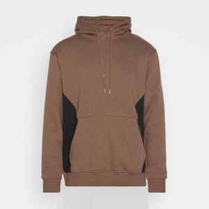 Ensemble de survêtement unisexe marron à capuche, couleur unie, en coton, longueur intégrale, décontracté, pour l'automne, avec poches latérales et fermeture à cordon - Product Image 5