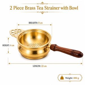 Reusable Loose Leaf Tea Strainer Basket for <b>Teapot</b> and Mug Brass Tea Strainer Filter <b>with</b> Long Handle Wholesale - Product Image 3