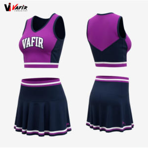 Uniformes de Animadoras Personalizados de Algodón, Poliéster, Seda y Nailon, Transpirables, de Manga Corta, para Partidos, Entrenamientos y Uso Durante Todo el Año - Product Image 3