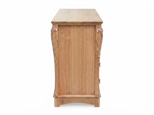 Buffet en bois massif sur mesure avec poignées métalliques, finition naturelle, design traditionnel, aspect moderne, rangement de plus de 1,5 m, meuble de salle à manger et de maison - Product Image 2