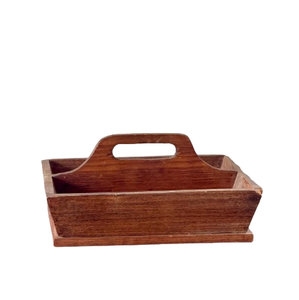 Organizadores de Almacenamiento de Utensilios de Cocina, Cesta de Madera para Utensilios de Cocina, Organizador de Cubiertos de Madera - Product Image 4