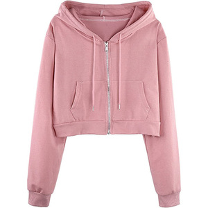 Veste de sport à capuche à manches longues avec logo personnalisé imprimé, tissu polaire, écologique, anti-rides, coupe-vent, respirante, pour femmes - Product Image 6