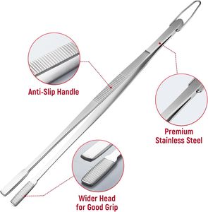 Pinzas de Acero Inoxidable con Dientes de Precisión, Duraderas para Uso Doméstico y en la Cocina - Product Image 4