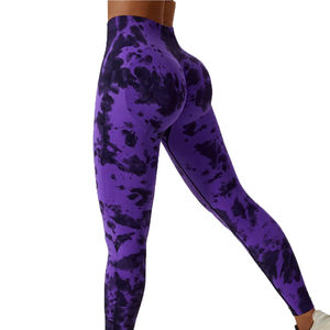 Leggings Deportivos al Por Mayor, OEM, Sin Costuras, Estilo Urbano, Alta Calidad, Transpirables, Cintura Media, Levanta Glúteos, Elásticos, Hasta la Rodilla - Product Image 1