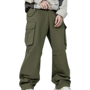 Best Price Hot Selling High Street Mid Waist Oversized Men's Cargo Pant Casual Trousers Breathable Eco-Friendly Loose Pants - Product Image 2