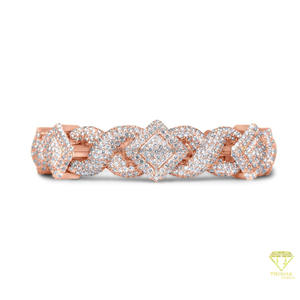 Premium Hip Hop Moissanite Diamond <b>Bracelet</b> Made with 925 Sterling Silver Featuring Interlocking <b>Infinity</b> Links and Iced Finish - Product Image 4