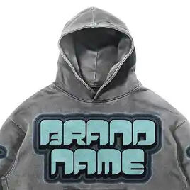 Sudadera con Capucha Oversize de Algodón Felpa de Alta Calidad, Estilo Streetwear, Lavado Ácido, Corte Holgado y Efecto Desgastado - Product Image 4