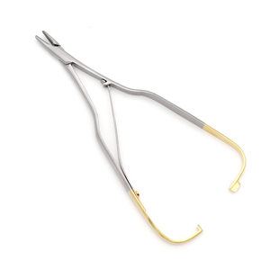 Porte-aiguille incurvé en acier inoxydable TC Arruga, 16 cm - 6 1/4 po, instruments chirurgicaux dentaires en acier inoxydable, best-seller - Product Image 2