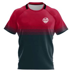 Camisetas de Rugby Unisex de Alta Calidad Personalizadas con Rayas, Transpirables, Antibacterianas, de Secado Rápido, Duraderas, Impresas por Sublimación en Poliéster - Product Image 1