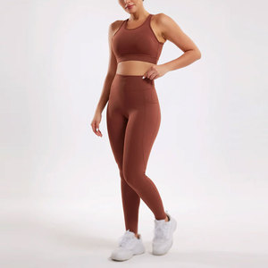 Ropa Deportiva para Mujer, Conjunto de Yoga de 2 Piezas, Material Spandex, Conjunto de Yoga de 2 Piezas para Mujer con Empaque Personalizado - Product Image 6