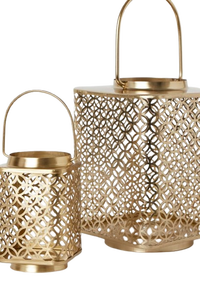 Iron <b>Lantern</b> <b>Candle</b> Holder with Antiqued Finish Heat Resistant Home Decoration - Product Image 6