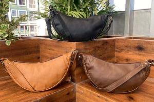 Bolso bandolera de cuero genuino de diseñador, bolso para axilas, venta al por mayor, bolso y monederos de media luna, bolso de mano de hombro de alta calidad para mujer - Product Image 3