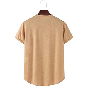 เสื้อยืดแฟชั่นผู้ชาย สีพื้น เสื้อยืดผู้ชายสำหรับผู้ใหญ่ ผ้าฝ้าย 100% เสื้อยืดลำลองผู้ชาย คุณภาพสูง สั่งทำได้ - Product Image 2