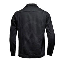 Veste en jean pour homme de haute qualité, surdimensionnée, avec logo sur le devant, respirante, écologique, 100% coton, décontractée, légère, pour l'extérieur
