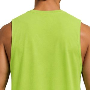 Camiseta sin mangas verde lima para hombre con estampado de palmeras, chaleco informal de verano, camiseta de algodón para gimnasio, fitness, entrenamiento muscular, ropa de playa - Product Image 5