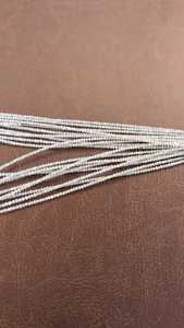 Natural <b>Snow</b> White Faceted Rondelle Diamond Beads Premium Quality 1.5-2.5mm 15 Inch Length for Jewelry Making Bulk Wholesale - Product Image 3
