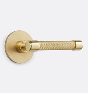 Poignée de porte double battante tendance en acier inoxydable nickelé pour meubles et maison, personnalisable avec serrure de passage ou de confidentialité - Product Image 6
