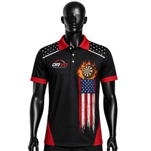 Camiseta Deportiva Personalizable ORVO SPORTS para Hombre, Manga Corta, Diseño de Dardos con Sublimación, Secado Rápido, Transpirable, Corte Regular, Blanca, Bandera de EE. UU. - Product Image 5