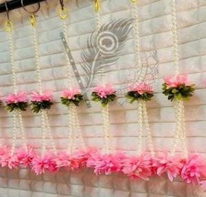 ม่านตกแต่งผนังลายดอกไม้ประดับมุกแบบดั้งเดิม งานฝีมือโลหะ ขนาด 20 นิ้ว สำหรับตกแต่งบ้าน งานแต่งงาน ห้องนั่งเล่น - Product Image 1