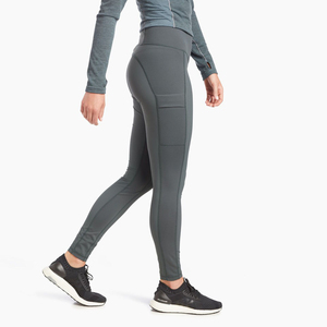 Leggings de compression unis à taille mi-haute avec logo personnalisé, écologiques, respirants, séchage rapide, antibactériens, sous-vêtement de sport pour femme - Product Image 3