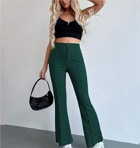 Leggings Deportivos de Cintura Alta con Logotipo Personalizado OEM, Pantalones de Yoga Suaves y Elásticos de Pierna Ancha para Mujer, Estilo Casual de Primavera - Product Image 5