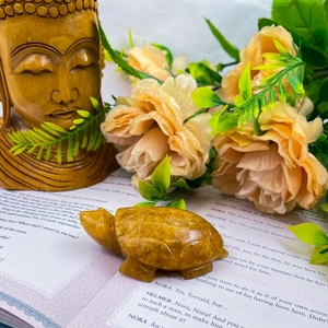 Natural Yellow Aventurine Tortoise Carving Aventurine Turtle Healing Crystal For Reiki Feng Shui Decor Wholesale - Product Image 6