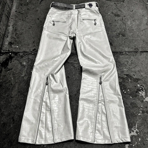 Fabricant de jeans personnalisés : Nouveaux jeans en denim pour hommes, coupe droite, style vintage américain, effet délavé et vieilli, style urbain, vente en gros - Product Image 2