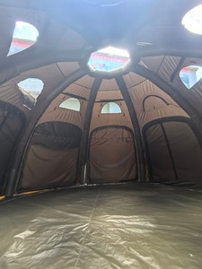 Tente dôme gonflable à 8 côtés personnalisable de couleur kaki |   Une chambre |   Ouverture automatique rapide |   3000ml Oxford imperméable et antibactérien - Product Image 2