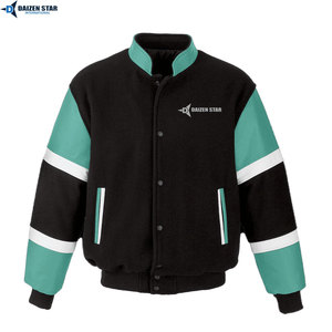 Fashion Letterman Jacket Custom Embroidery Varsity Jacket Hip Hop Streetwear Style - Product Image 4