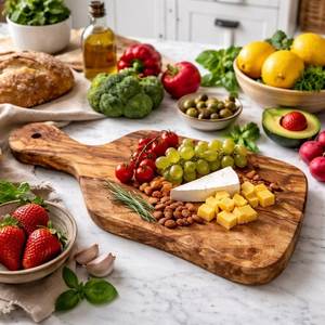 Planche de préparation en bois pour la cuisine, surface de découpe durable pour la viande, les légumes, les fruits, le pain, le fromage et la présentation des aliments, utilisation à domicile ou à l'hôtel - Product Image 3