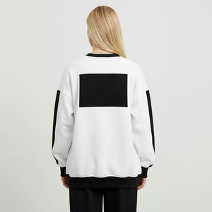 Nouveauté 2026 – Sweat à capuche 100 % coton pour femme, logo personnalisé imprimé, streetwear, coupe oversize, épaules tombantes, pour l'hiver - Product Image 4