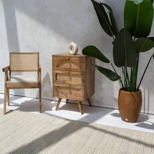 Mesa Auxiliar de Ratán con 3 Cajones Vandana Orion Nova, Mueble Moderno con Detalles Tejidos Naturales - Product Image 1