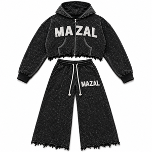 Conjunto Deportivo al por Mayor, Mezcla de Algodón, Chándal para Mujer, Marca Privada, Entrega Rápida, Proveedor - Product Image 1