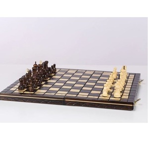 Juego de Ajedrez de Madera Plegable Hecho a Mano, Personalizado, de Alta Calidad, Tallado, para Torneos, Juego de Mesa de Madera Vintage - Product Image 2