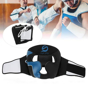 Protège-tête de boxe en cuir PU, entièrement rembourré, pour sparring, MMA, entraînement de kickboxing, équipement sportif, protège-tête de boxe - Product Image 2