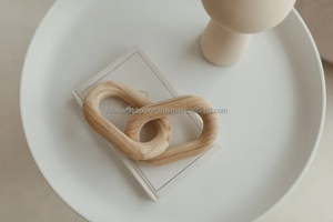 Meilleure vente de décorations à maillons de chaîne en bois pour la maison sculptée à la main ferme rustique moderne chaîne en bois de bonne qualité artisanat indien - Product Image 5