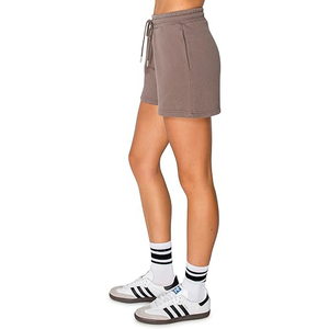 Shorts Forrados de Sherpa para Mujer, con Ribete de Piel Sintética, Cintura Alta, Bolsillos Laterales, Cordón Ajustable, Cómodos para el Invierno - Product Image 2