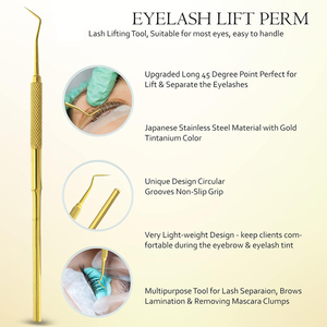 Herramienta de acero inoxidable Cross Edge para levantar pestañas, separador de pestañas para aplicaciones de permanente, extensiones, suministros para levantar y teñir pestañas - Product Image 2