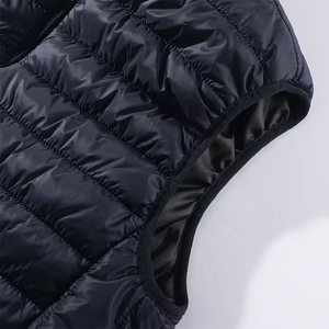 Montane Cotton <b>Gilet</b> <b>Navy</b> <b>Blue</b> Color Stand Collar Outerwear Quilted Packable Vest Warm Adult Unisex - Product Image 5