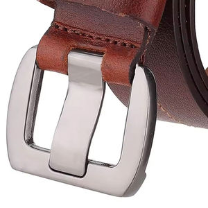 Ceinture en cuir véritable pour homme ELLIPSE INDUSTRY, logo personnalisé, légère, imperméable, boucle en acier durable, décontractée, 3,5 cm - Product Image 5