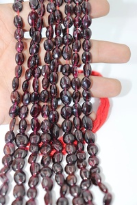 Wholesale Natural <b>Garnet</b> Smooth Oval Shape Beads 5*7mm <b>Garnet</b> Beads for Jewelry Making Crafts - Product Image 2