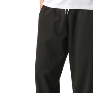 <b>Men</b> Fleece <b>Trousers</b> Straight Leg <b>Elastic</b> Drawstring Waist Side Pockets Relaxed Fit Casual Training Lounge Everyday Bottomtrouser - Product Image 6