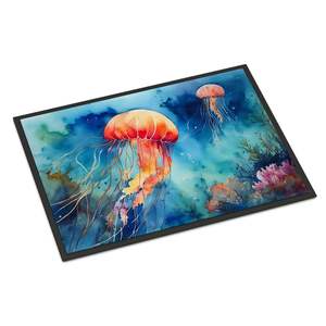 Paillasson antidérapant méduse 24H X 36W tapis intérieur/extérieur à poils bas pour entrée tapis de porte avant lavable - Product Image 1