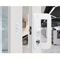 Les clés Windows déverrouillent la serrure de porte coulissante en alliage d'aluminium en forme de D avec poignée de traction