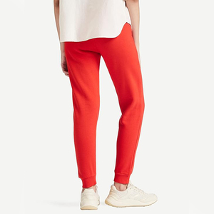 Pantalones Deportivos de Forro Polar para Mujer, Color Rojo Intenso, para Invierno, Cintura Elástica, Venta al Por Mayor de Fábrica, Estilo Europeo - Product Image 2