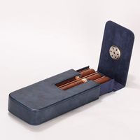 Étui à cigares en cuir avec coupe-cigares intégré, multifonctionnel, personnalisable en couleur/taille/logo, unisexe, accessoire de mode de luxe de haute qualité