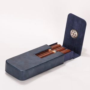 Estuche para cigarros de cuero genuino con cortador integrado para una portabilidad y comodidad de lujo a un precio razonable. - Product Image 1